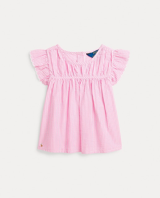 Imagen 0 de Blusa de niña de algodón en rosa