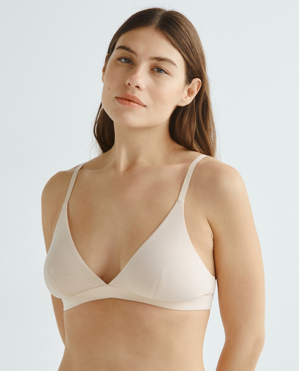 Sujetador triángulo modal Nude-1
