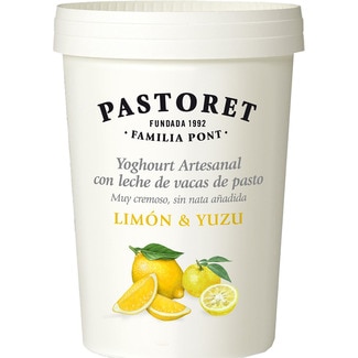 yogur con limón & yuzu artesano cremoso con leche de vacas de pasto sin gluten envase 500 g - Pastoret