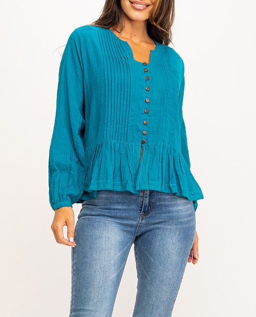 Imagen 0 de Blusa algodón rústico