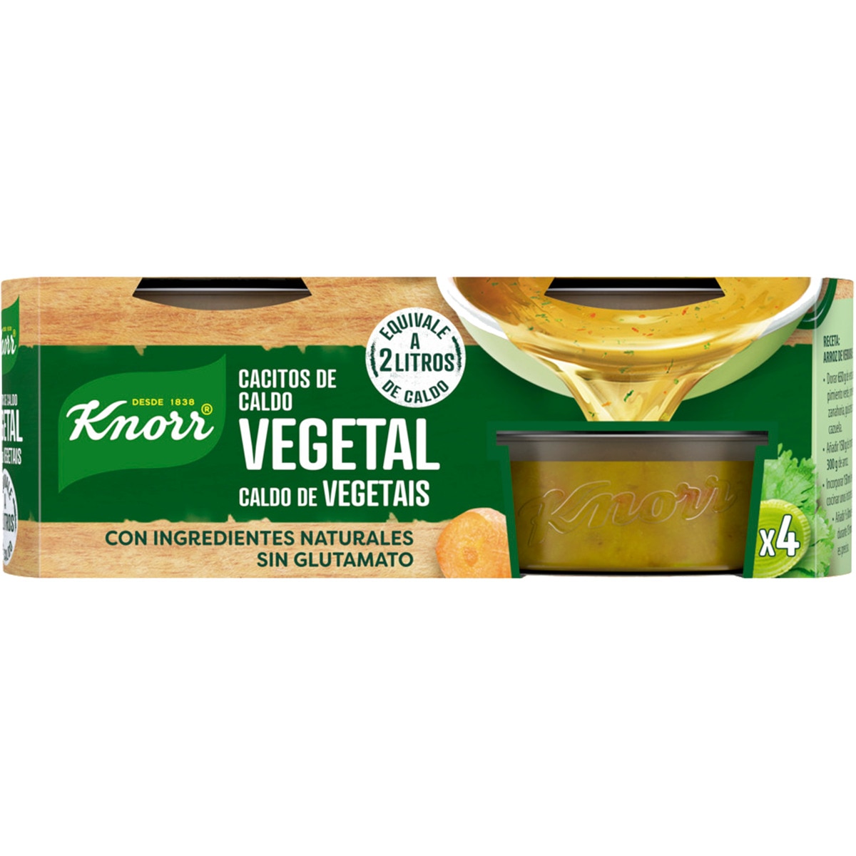 Caldo Natura de Legumes 4 unidades embalagem 112 g