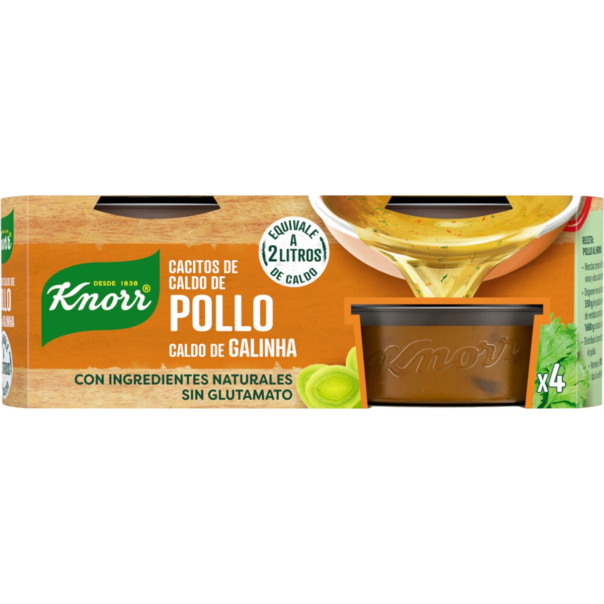 Caldo Natura de Galinha 4 unidades embalagem| 112 g