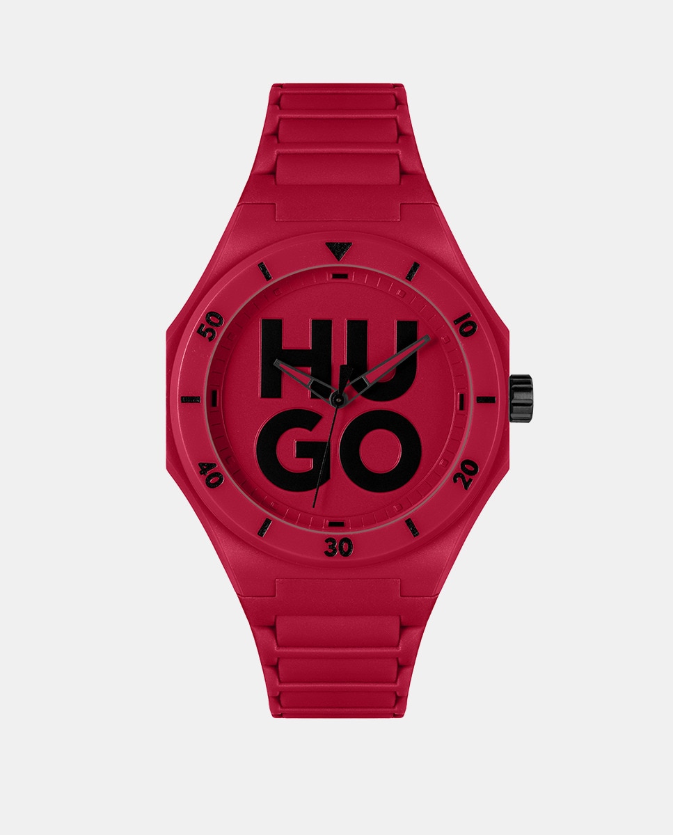 Relógio 1530328 de Silicone - Vermelho Vermelho-1