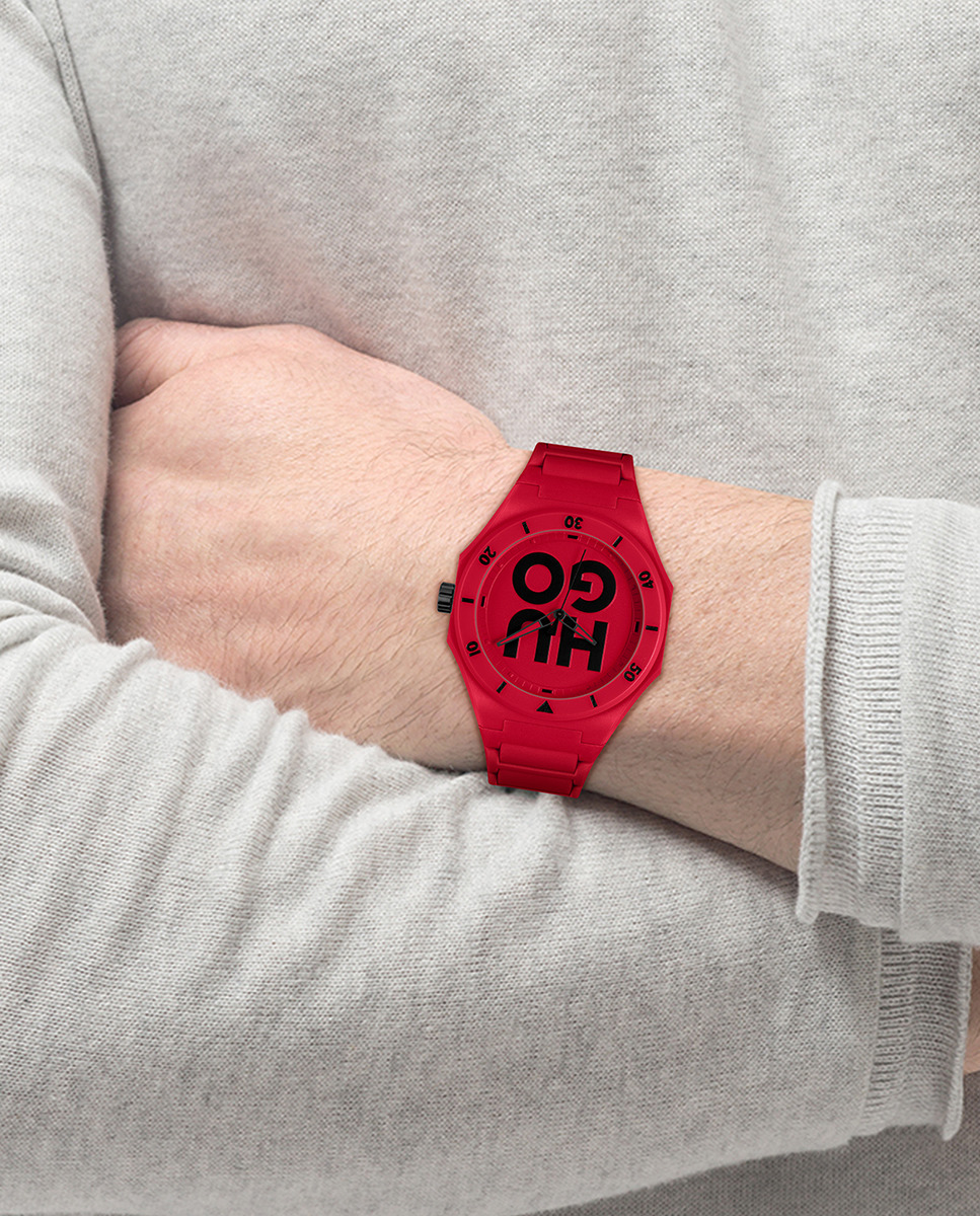 Relógio 1530328 de Silicone - Vermelho Vermelho-2