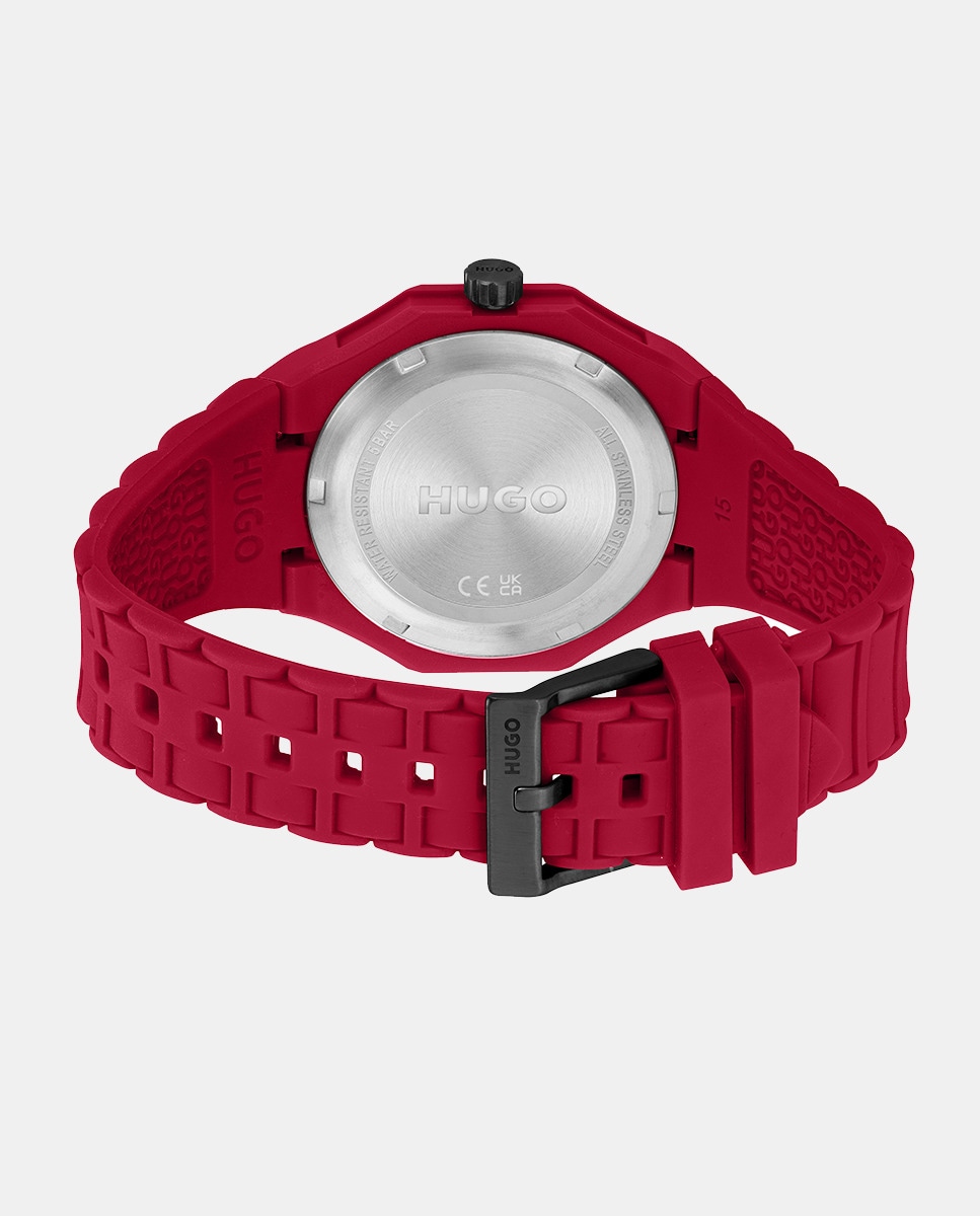 Relógio 1530328 de Silicone - Vermelho Vermelho-3