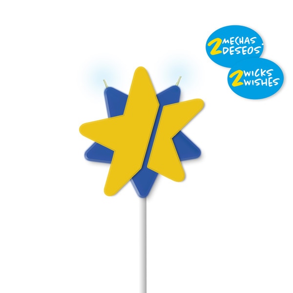 double wish charity candle with 2 wicks blister 1 each