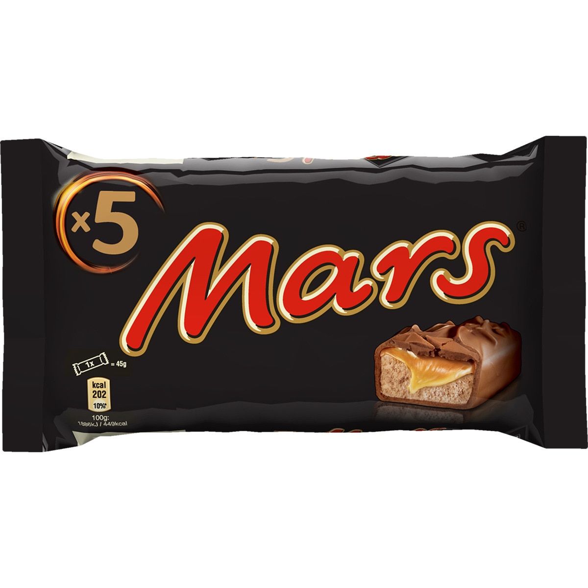 barritas de chocolate y caramelo pack 5x45 225 g