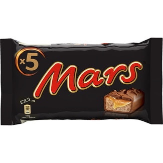 barritas de chocolate y caramelo pack 5x45 225 g - Mars