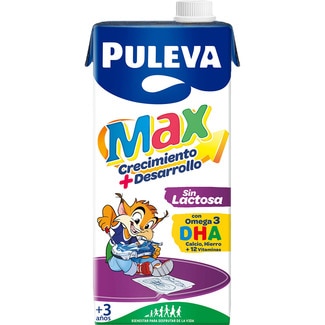 Crecimiento y Desarrollo preparado lácteo sin lactosa y sin gluten desde 3 años brik 1 l - Puleva Max