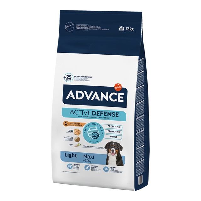 Imagen 0 de Pienso para perros adultos grandes Advance Maxi pollo y arroz Light 12 kg