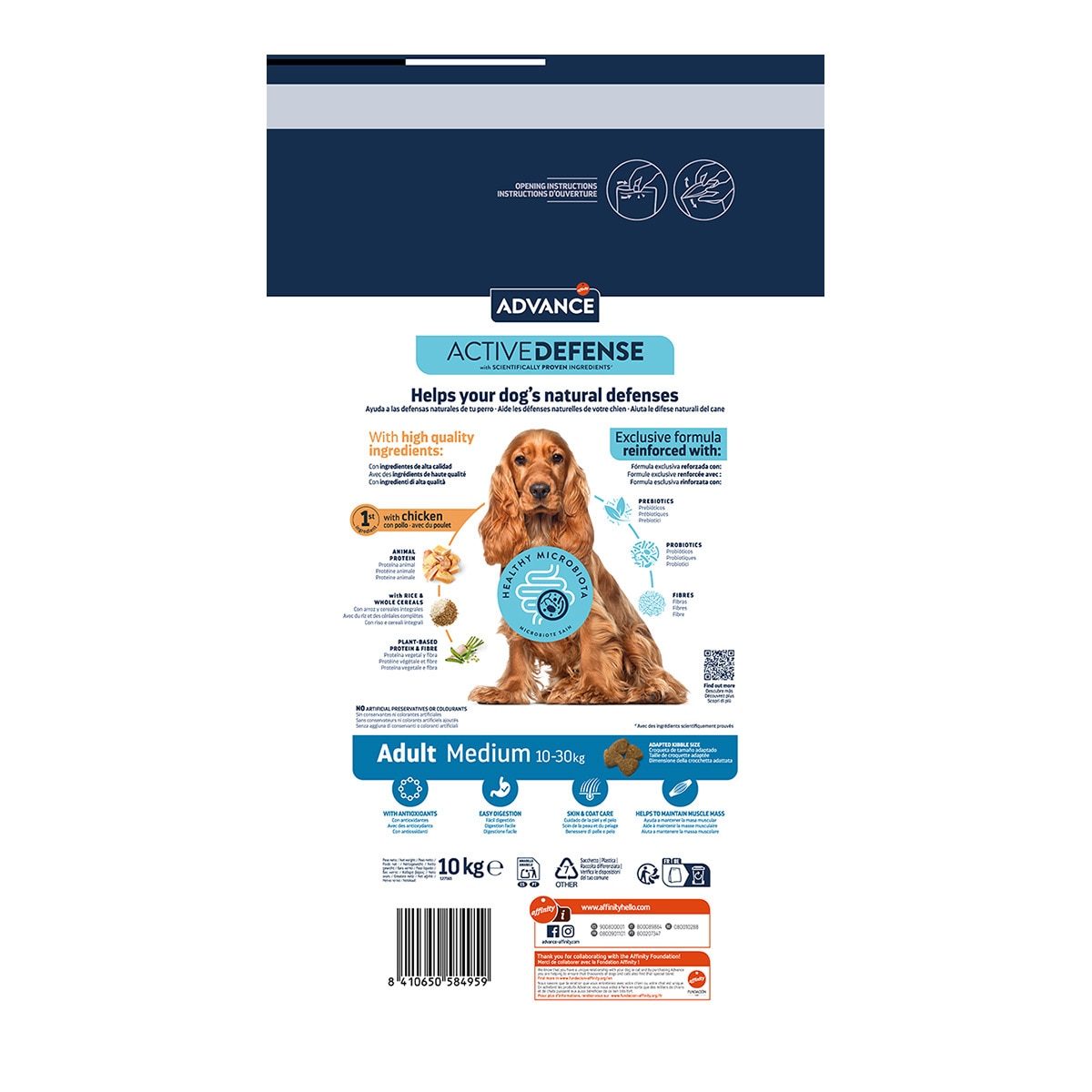 Pienso para perros adultos Advance Medium pollo y arroz 4