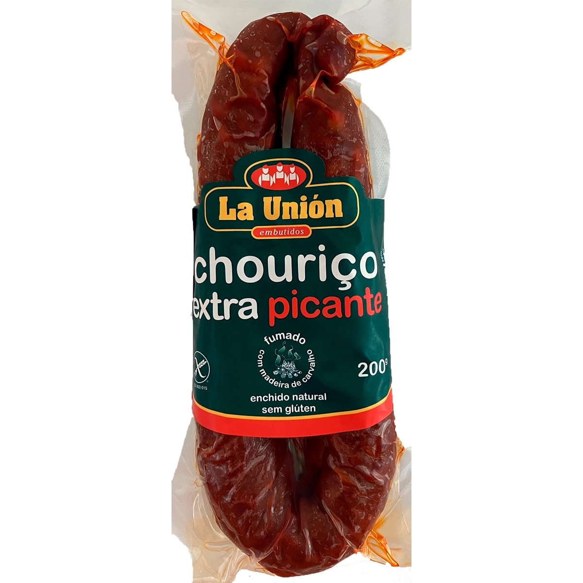 Chouriço Curado Extra Picante sem Glúten embalagem 200 g