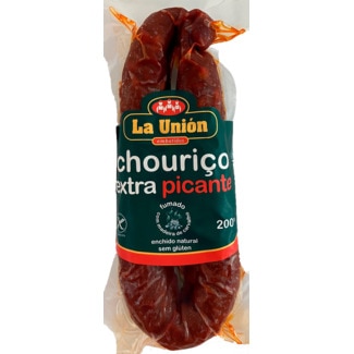 Chouriço Curado Extra Picante sem Glúten embalagem 200 g - La Unión