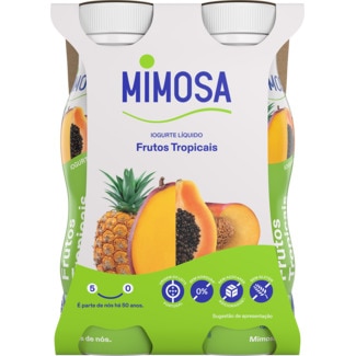Iogurte Líquido Frutos Tropicais Pack 4 embalagem 151 ml - Mimosa