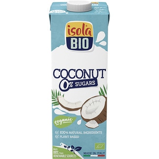 bebida de coco con calcio y sin azúcar ecológica y sin gluten envase 1 l - Isola Bio