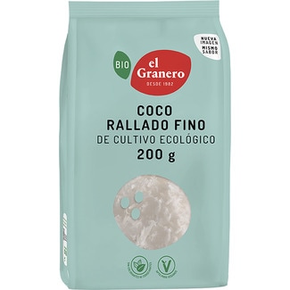 Bio coco rallado de cultivo ecológico Premium sin lactosa envase 200 g - El Granero Integral
