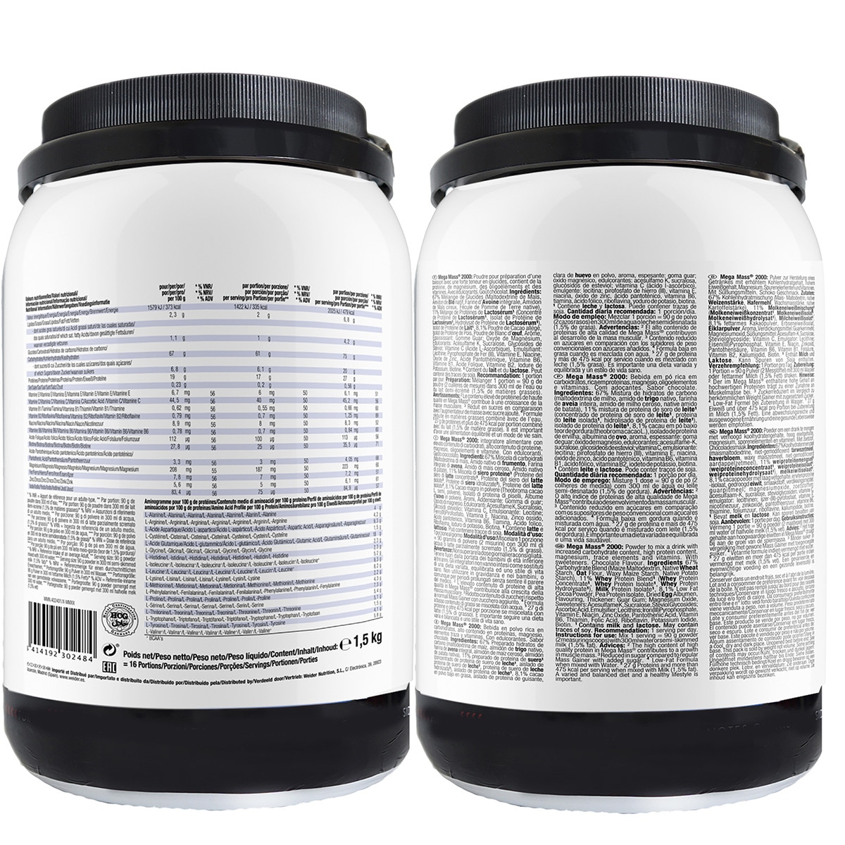 Mega Mass 2000 1,5 kg sabor Chocolate Mega Mass 2