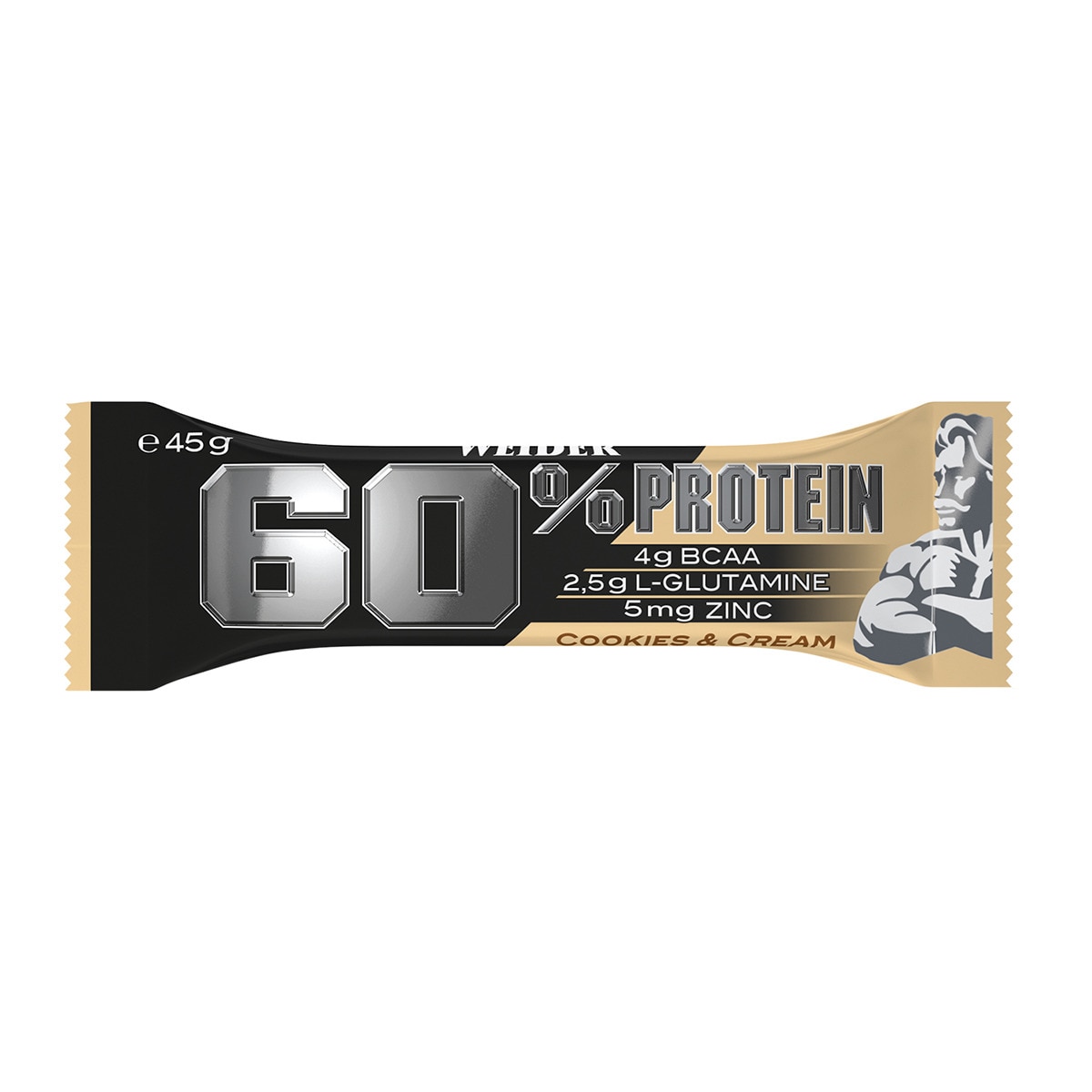 Imagem 0 de Protein Bar 60% sabor Cookies & Cream 45 g Weider