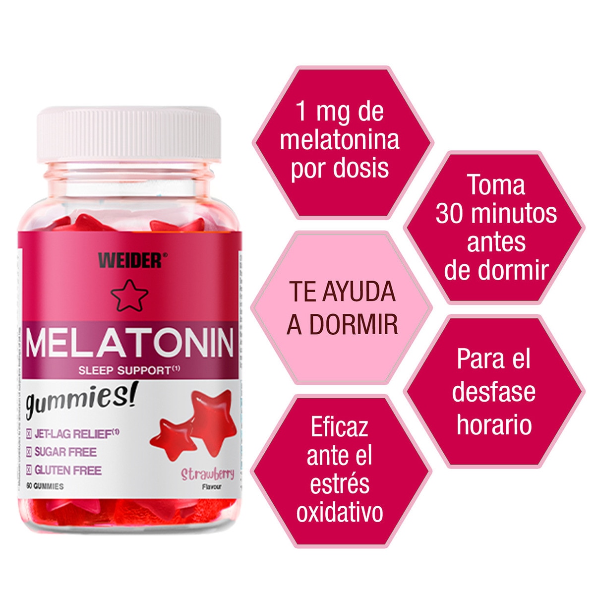 Frasco de Gomas Melatonin Morango-4
