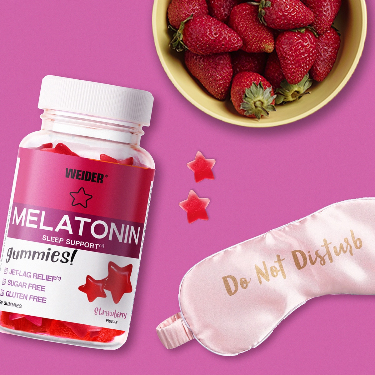 Frasco de Gomas Melatonin Morango-5