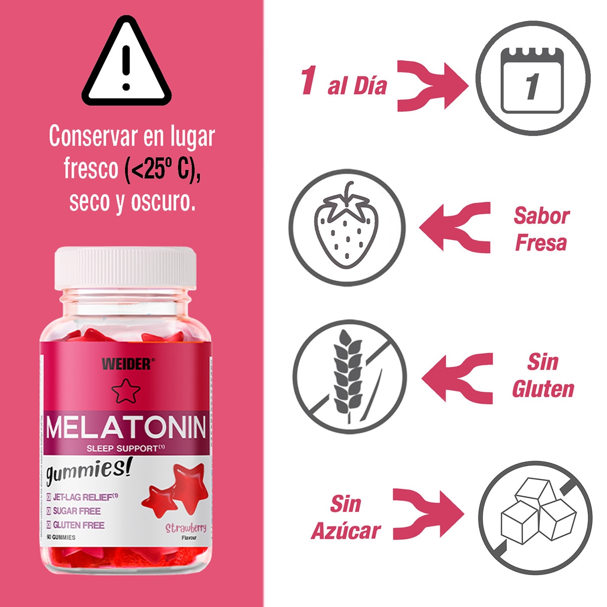 Frasco de Gomas Melatonin Morango-3