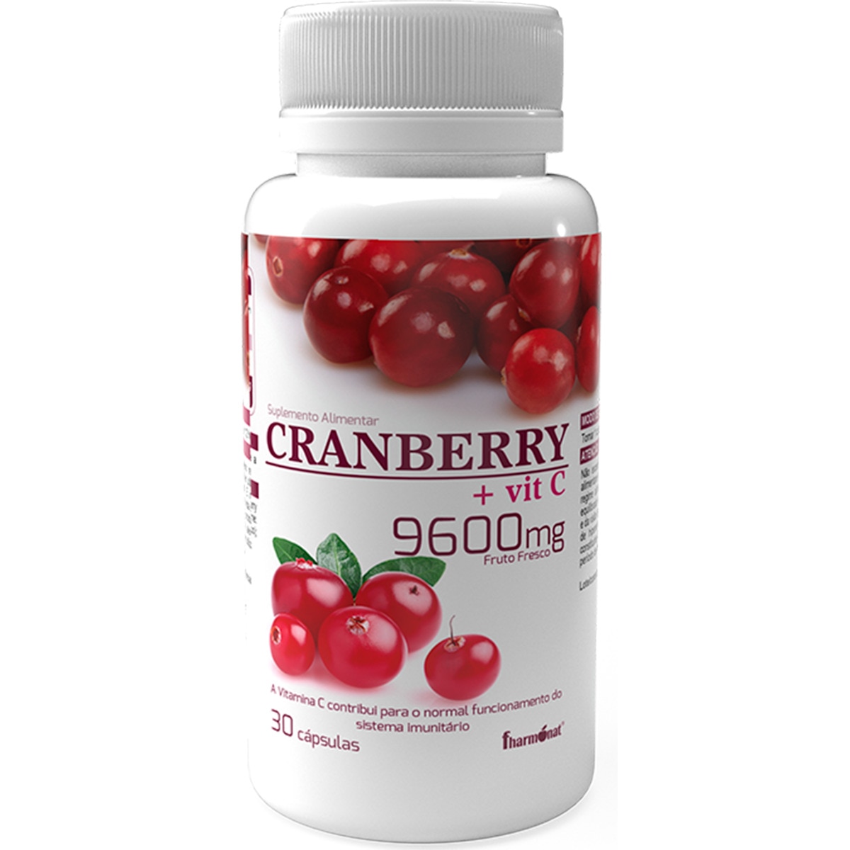 Suplemento Alimentar Cranberry+Vitamina C frasco 30 cápsulas