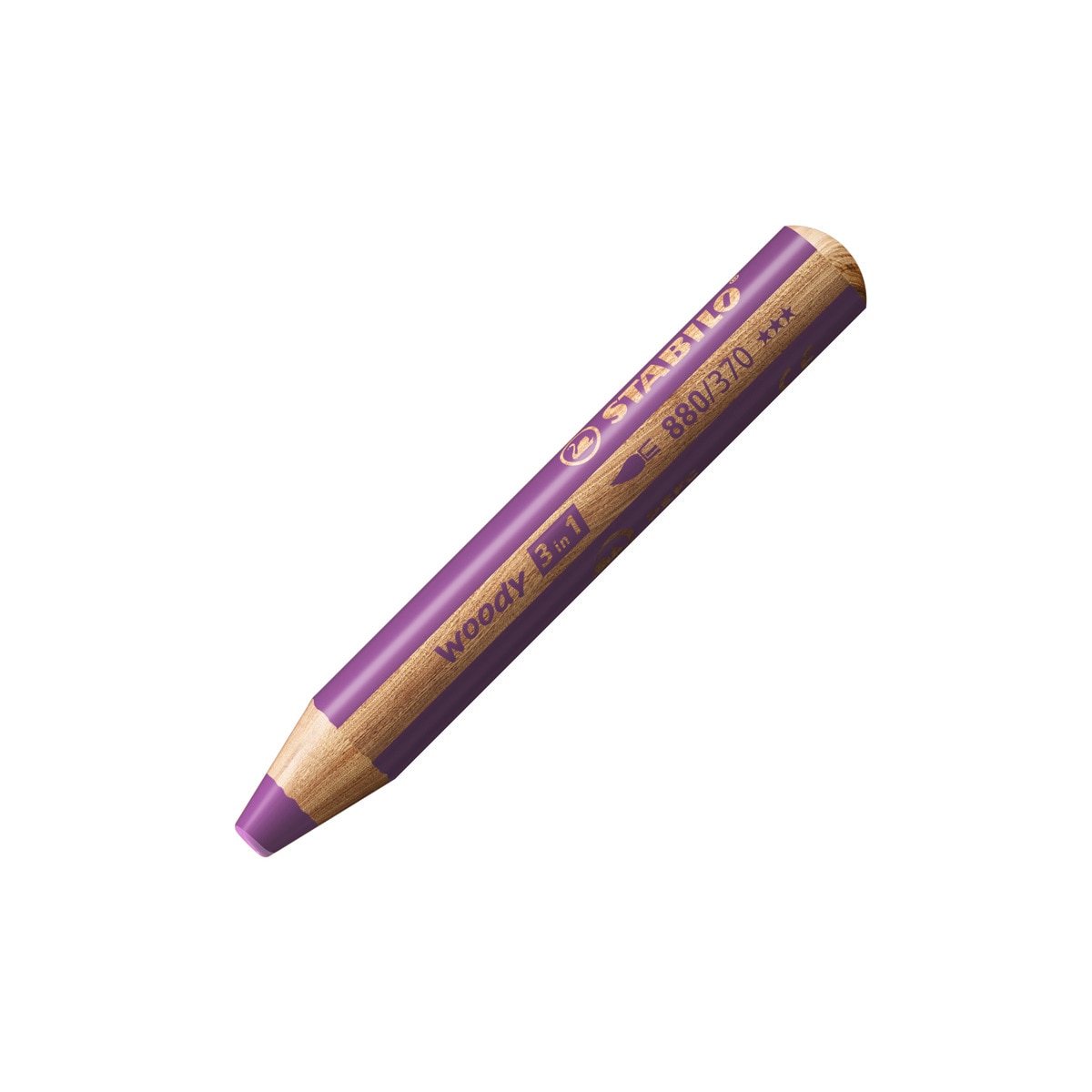 Lápiz Colorear Multiuso STABILO Woody 3 en 1 Lila 1