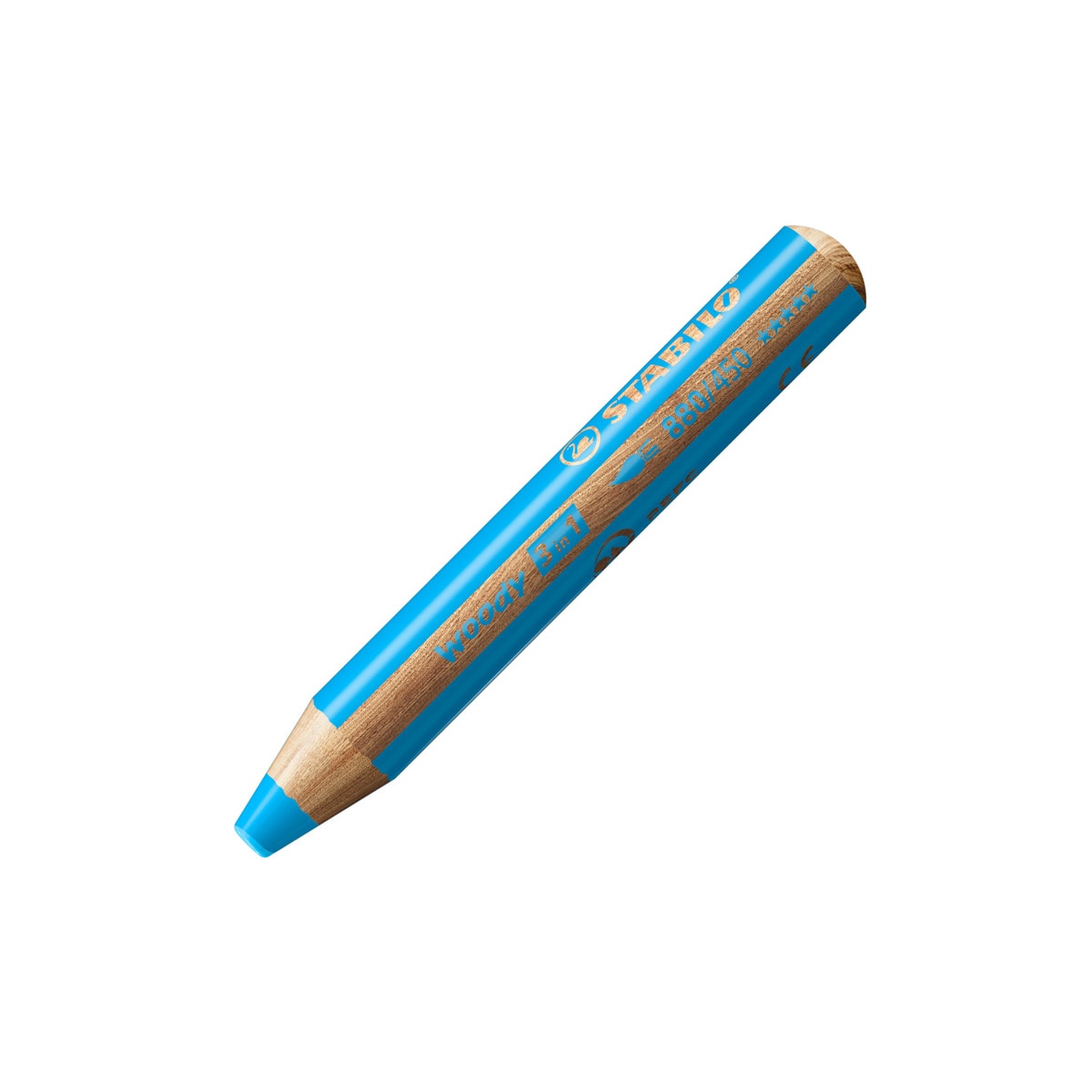 Lápiz Colorear Multiuso STABILO Woody 3 en 1 Azul Cyan 1