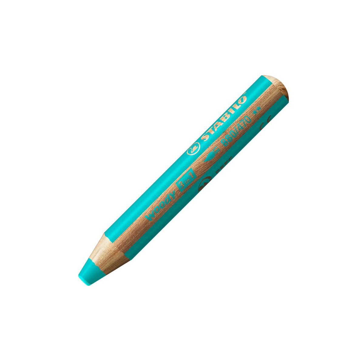 Lápiz Colorear Multiuso STABILO Woody 3 en 1 Turquesa 1