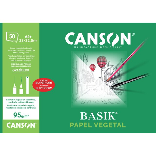 Imagen 0 de Bloc Encolado A4+ 50h. Guarro Vegetal Basik 95gr