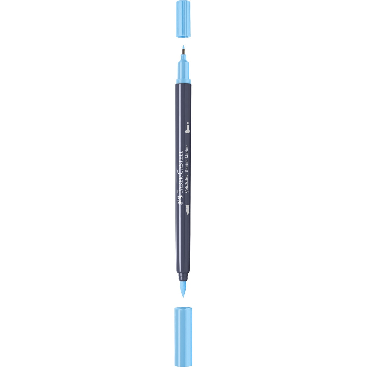 Rotulador sketch marker doble punta tinta base alcohol Goldfaber Faber-Castell azul agua Azul agua-2