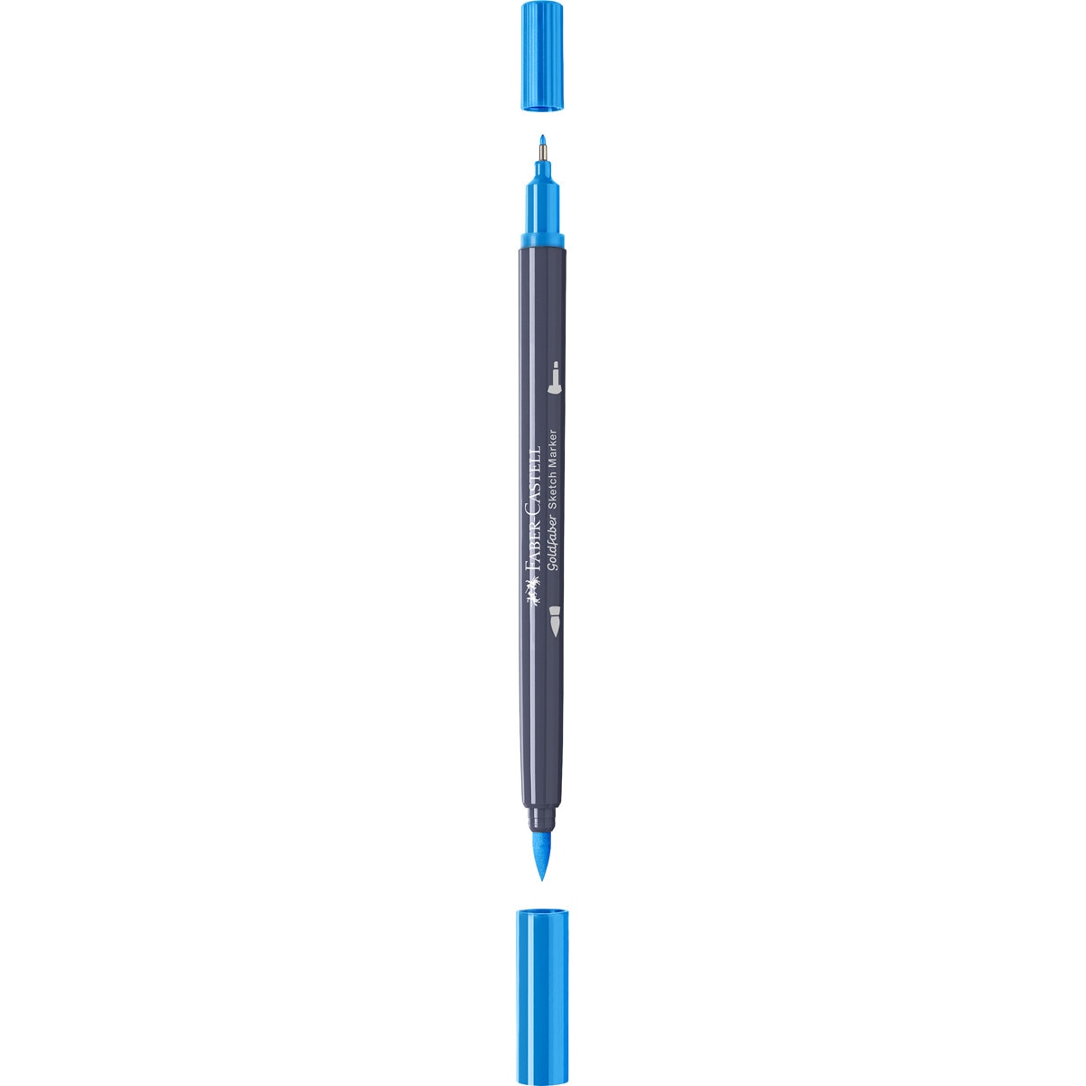 Rotulador sketch marker doble punta tinta base alcohol Goldfaber Faber-Castell azul celeste Azul celeste-2