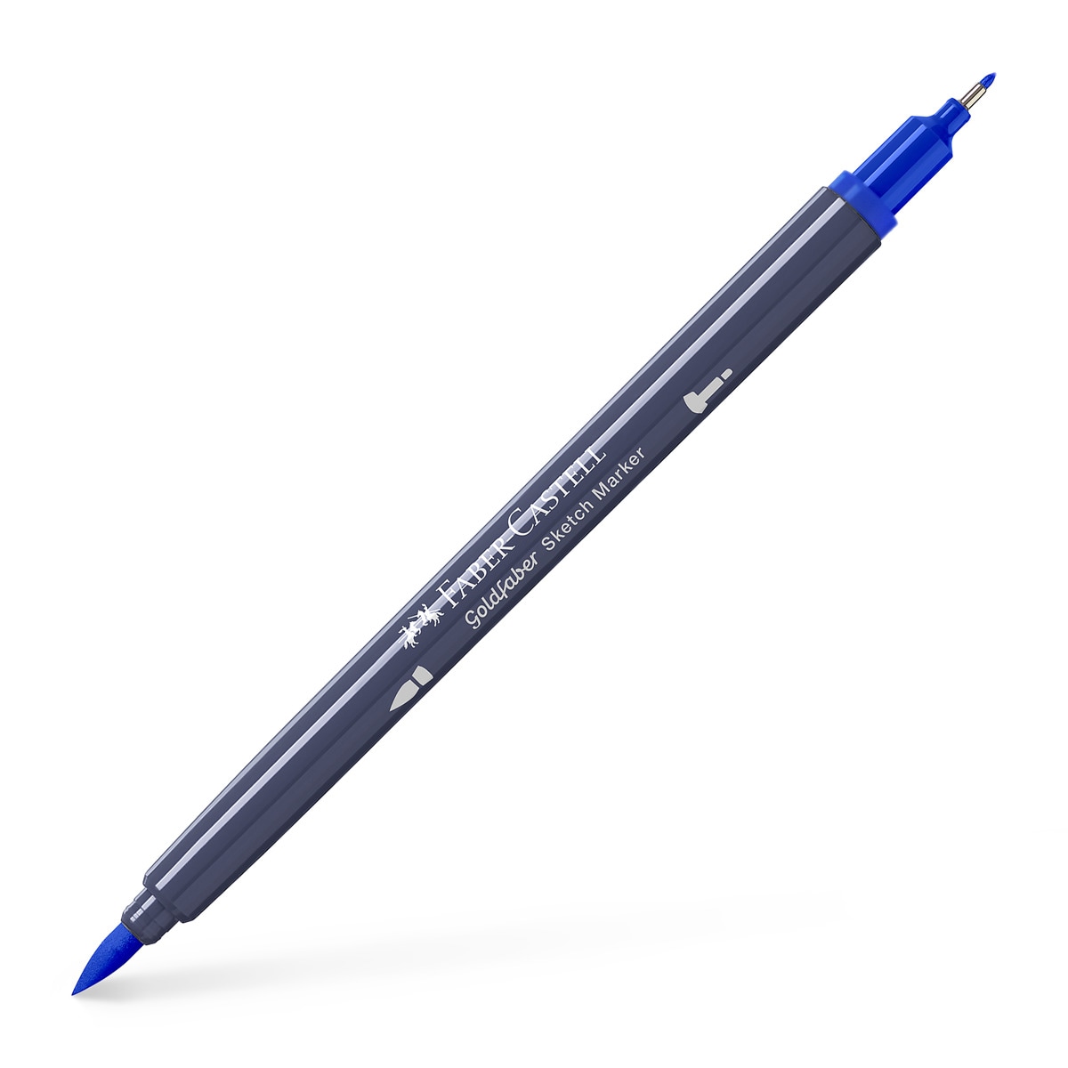 Imagen 0 de Rotulador sketch marker doble punta tinta base alcohol Goldfaber Faber-Castell azul celeste rojizo