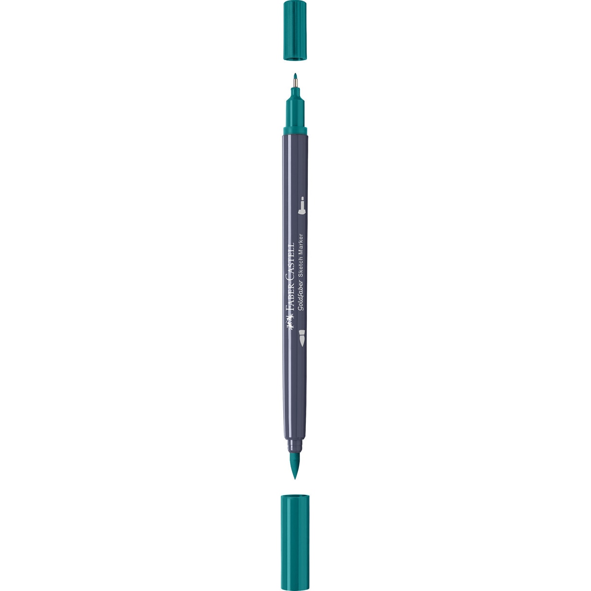 Rotulador sketch marker doble punta tinta base alcohol Goldfaber Faber-Castell verde cobalto oscuro Verde cobalto oscuro-2