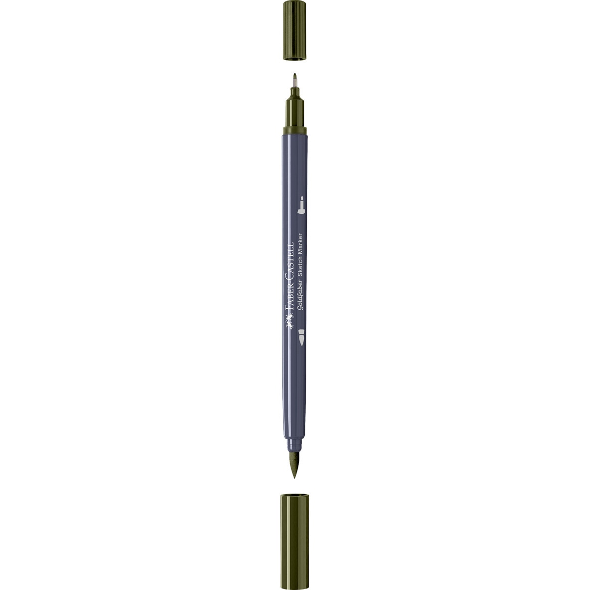 Rotulador sketch marker doble punta tinta base alcohol Goldfaber Faber-Castell verde oliva amarillento Verde oliva amarillento-2