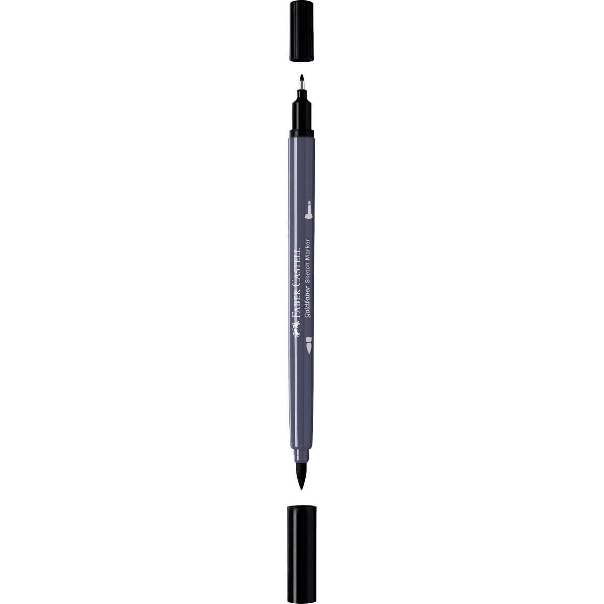 Rotulador sketch marker doble punta tinta base alcohol Goldfaber Faber-Castell negro Negro-2