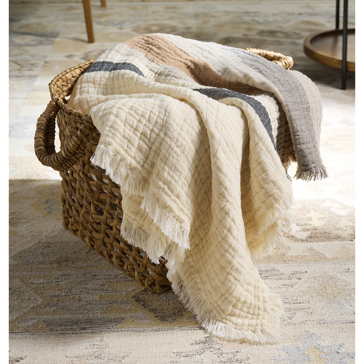 Cesta com base quadrada Jacinto Natural-8
