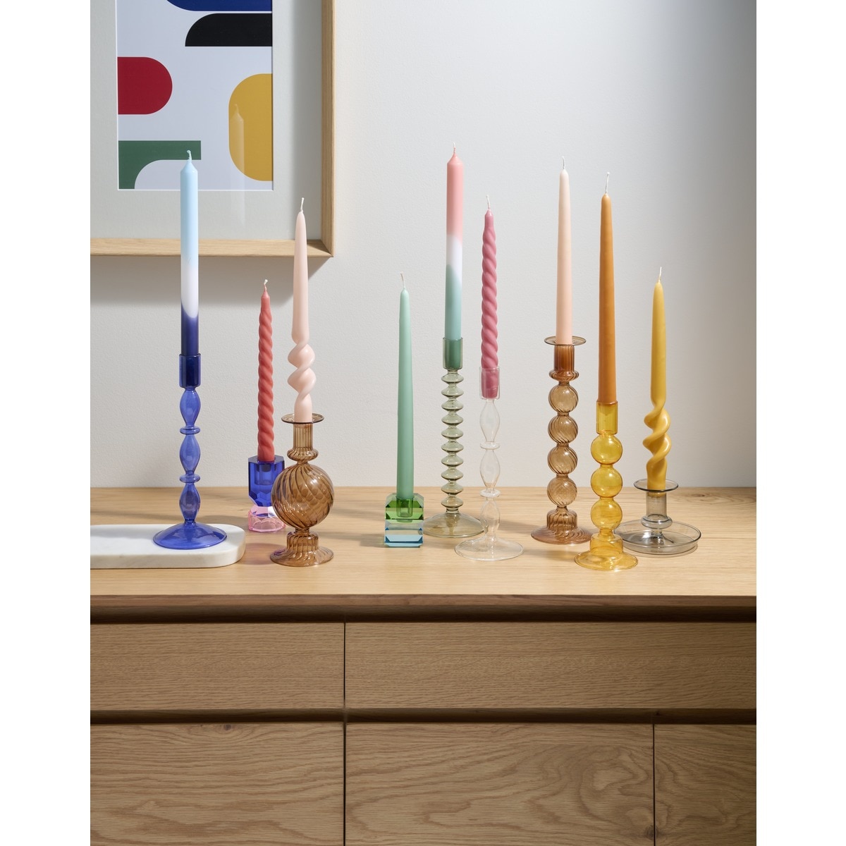 Candelabro Baixo Fino Cinzento-3