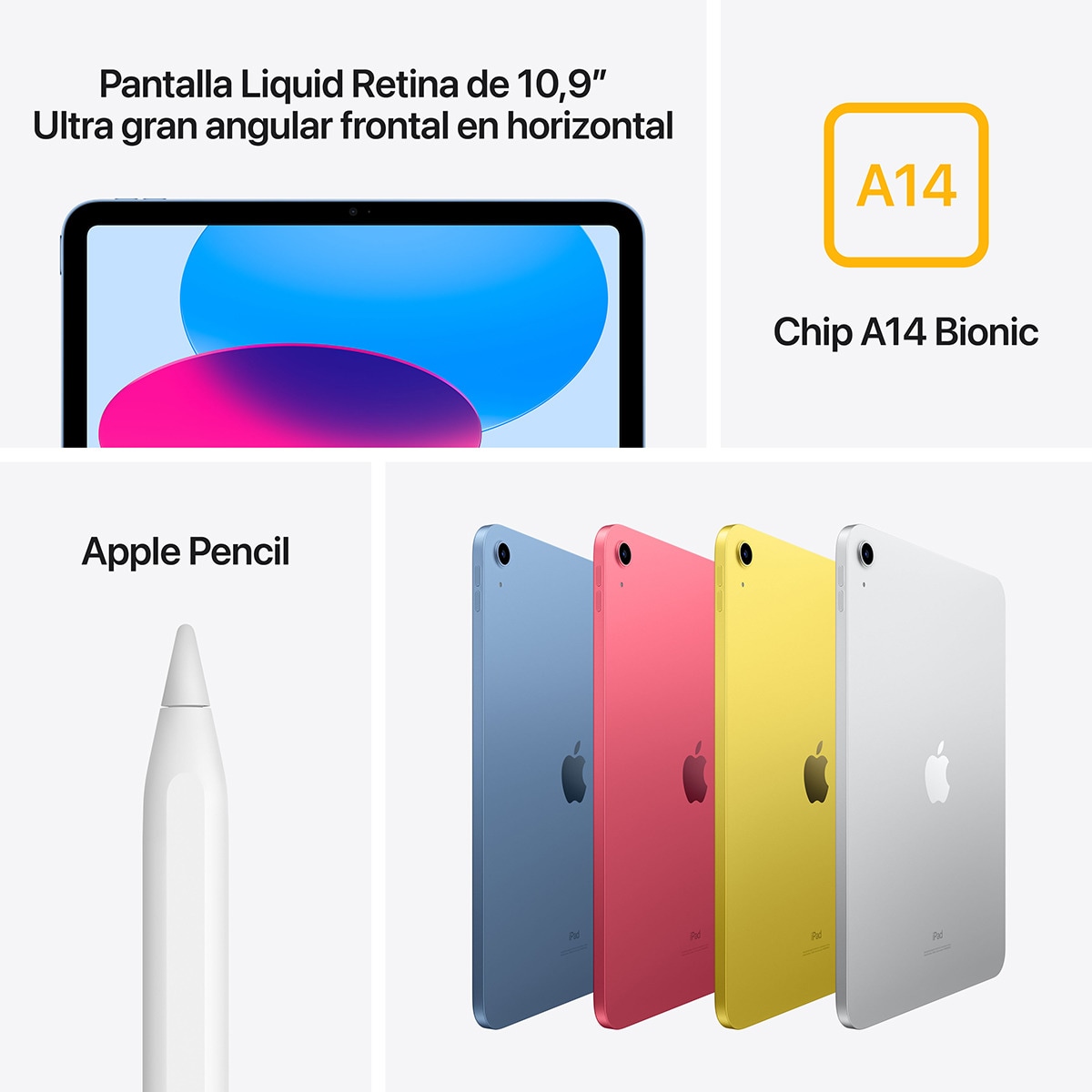 Apple iPad 10,9" (2022) Wi-Fi (10ª Gen) Amarelo-7