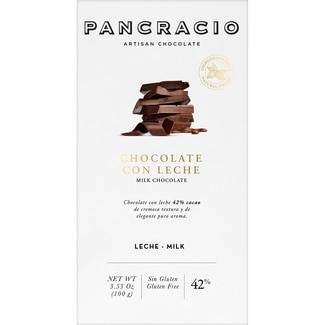 chocolate con leche 42% cacao sin gluten tableta 100 g - Pancracio