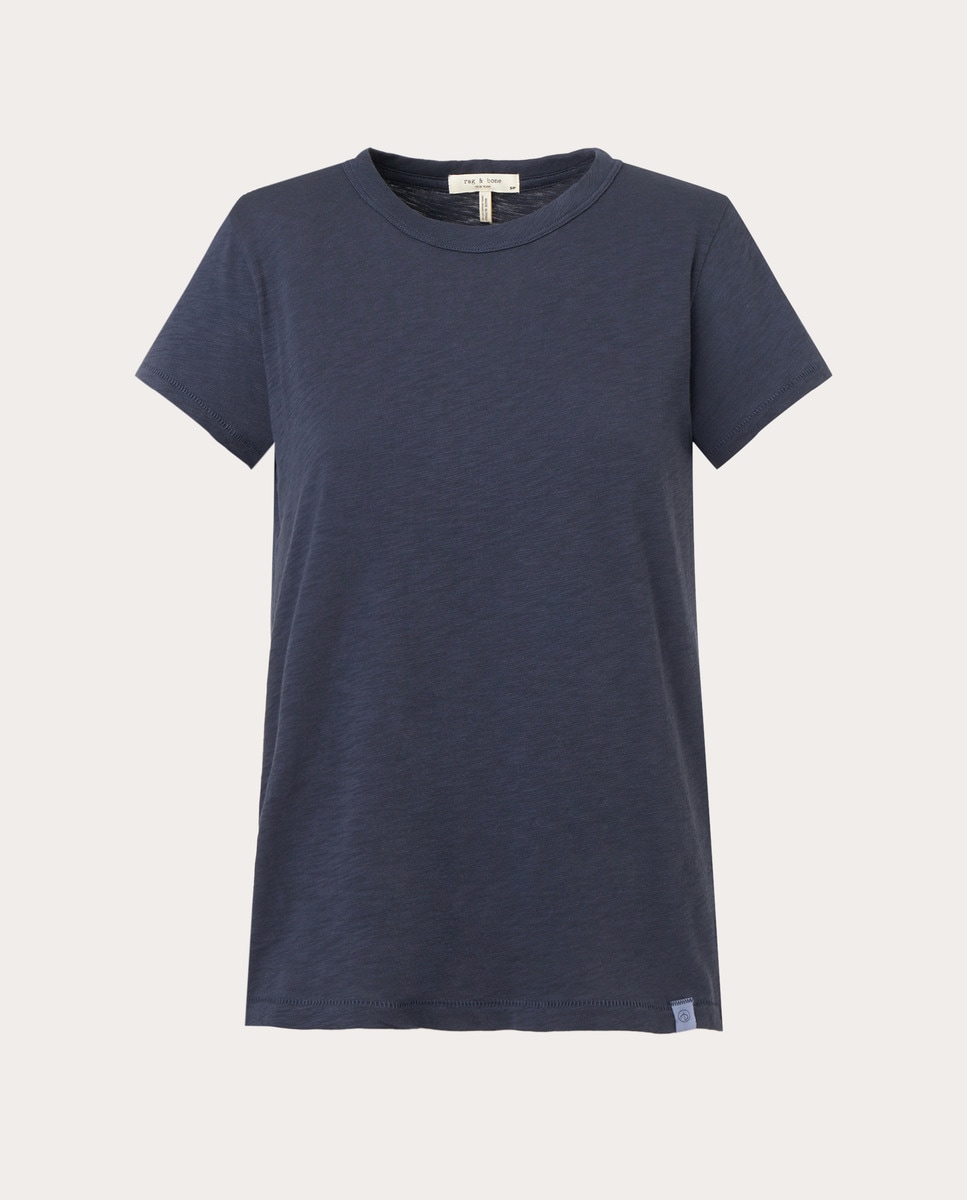 Camiseta de algodón Azul oscuro-1