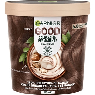 Good tinte Castaño Café nº 5.0 coloración permanente con manteca de karité tarro 1 unidad sin amoniaco - Garnier