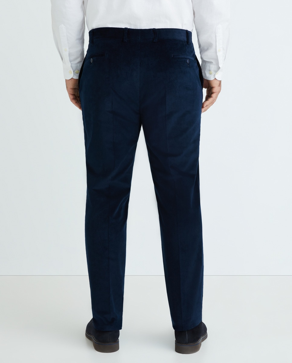 Pantalón hombre sport regular pana fina tallas grandes - Mirto - Azul marino Azul marino-3
