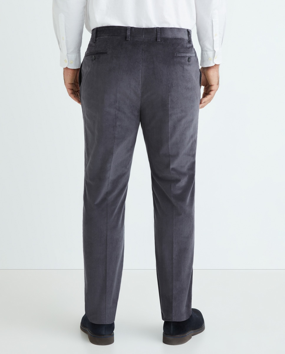 Pantalón hombre sport regular pana fina tallas grandes - Mirto - Gris Gris-3