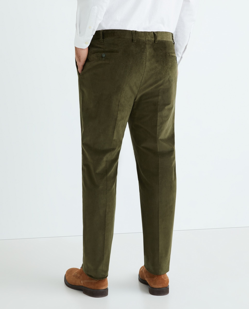 Pantalón hombre sport regular pana fina tallas grandes - Mirto - Verde Verde-3