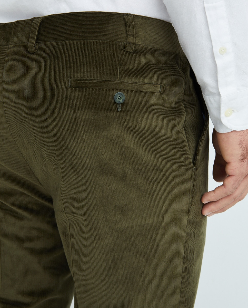Pantalón hombre sport regular pana fina tallas grandes - Mirto - Verde Verde-6