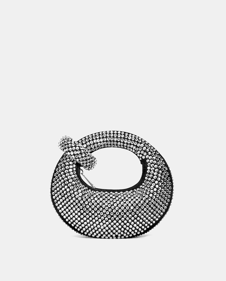 Mala de Mão Mini Abacus com Strass - Preto Preto-1