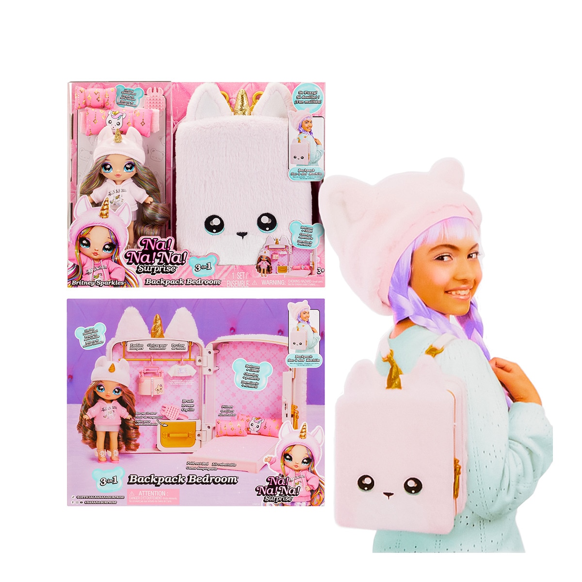 Imagen 0 de Surprise 3-in-1 Mochila Habitacion Unicornio- Britney Sparkles Na! Na! Na!
