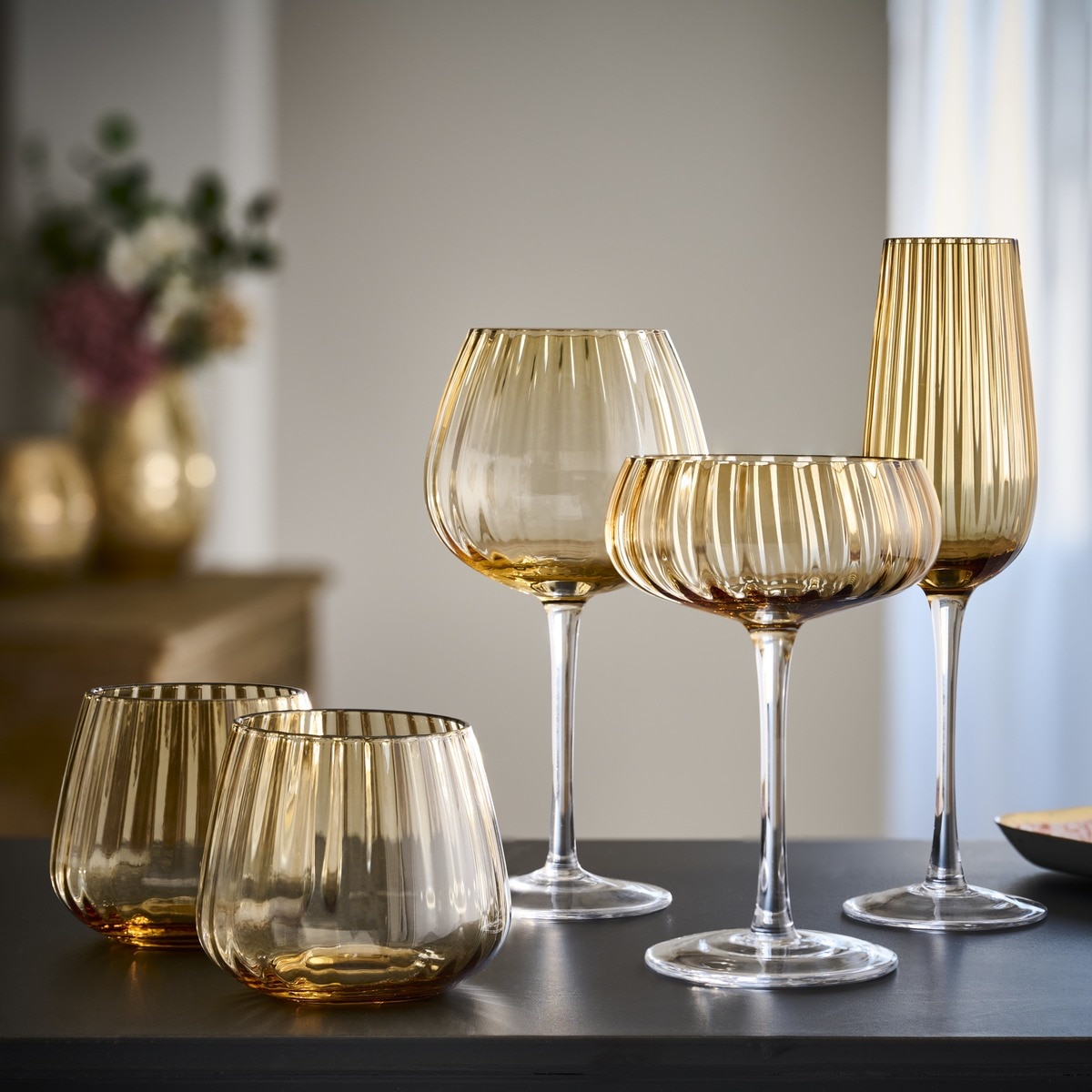 Copo de Água Tulip Castanho-5