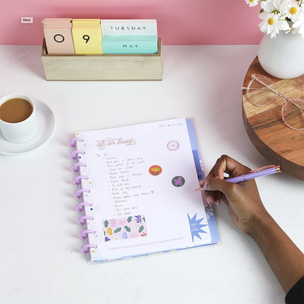 Notebook fun fleurs Happy Planner Classic multicolor 2